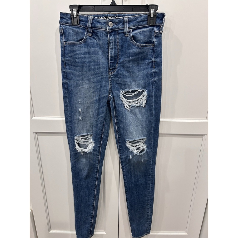 American Eagle Outfitters Skinny Distressed Super Super Stretch X Jeans Size 4